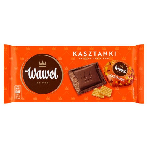 Kasztanki czekolada z nadzieniem kakaowym z wafelkami Wawel 100 g