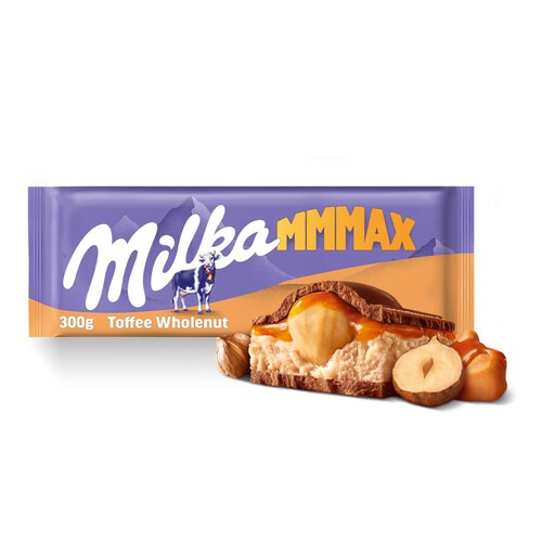 Czekolada mleczna Toffee Wholenut Milka 300 g