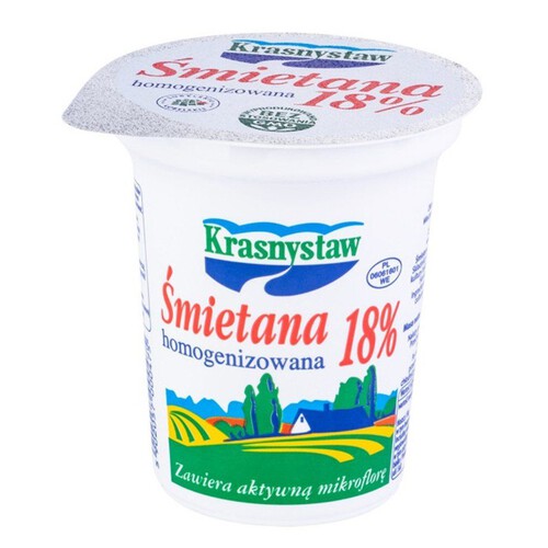 Śmietana 18 % homogenizowana   Krasnystaw 300 g 