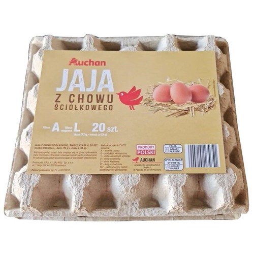 Jaja ściółkowe rozmiar L Auchan 20 sztuk