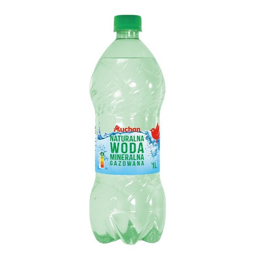 Naturalna woda mineralna Sudety + gazowana  Auchan 1 l