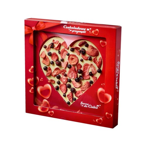 Czekoladowe serce z owocami liofilizowanymi Chocolu 150 g