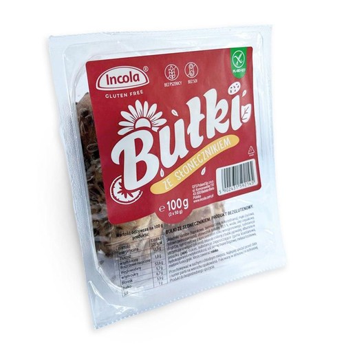 Bułki ze słonecznikiem bezglutenowe Incola 2 x 50 g