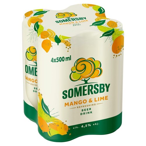 Napój piwny o smaku mango i limonki alk. 4,5% obj. Somersby 4 x 500 ml