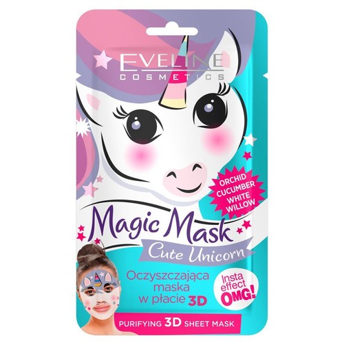 Oczyszczająca maska w płacie Magic Mask 3D EVELINE COSMETICS 1 sztuka