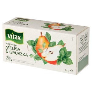 Melisa i Gruszka herbata ziłowa Vitax 20 torebek