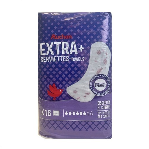 Podpaski Extra N5+ Auchan 16 sztuk