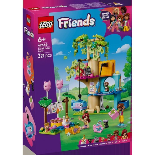 Friends Kocie przyjęcie urodzinowe i domek na drzewie 42666 LEGO 1 sztuka