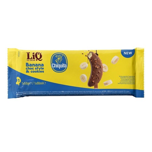 Lody bananowe w polewie czekoladowej  Chiquita 80 ml