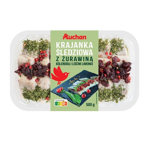 Krajanka śledziowa z żurawiną kolendrą i limonką   Auchan 500 g