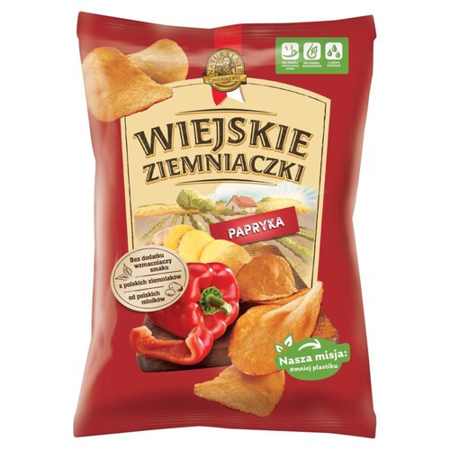 Chipsy ziemniaczane o smaku paprykowym Wiejskie Ziemniaczki 130 g