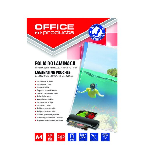 Folia do laminowania 50 sztuk Office Products 100 sztuk