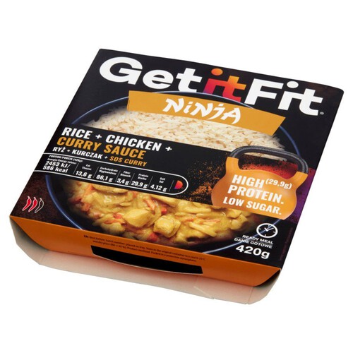 Ninja ryż z kurczakiem i sosem curry Get it Fit 420 g