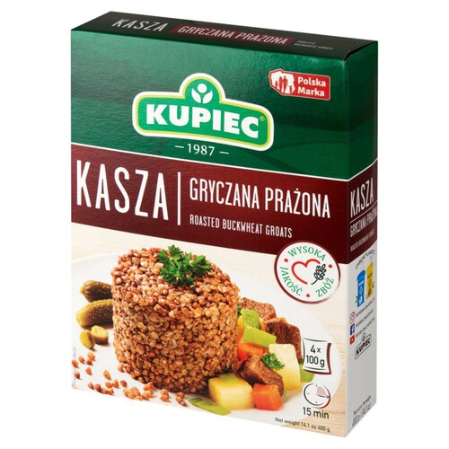 Kasza gryczana prażona Kupiec 4 x 100 g