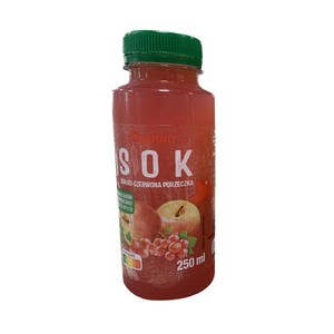 Sok HPP o smaku jabłko czerwona porzeczka Auchan 250 ml