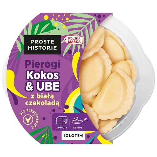 Pierogi fresh kokos & ube z białą czekoladą Proste Historie 320 g