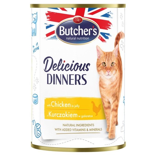 Mokra karma dla kotów Delicious Dinners z kurczakiem w galaretce Butcher's 400 g