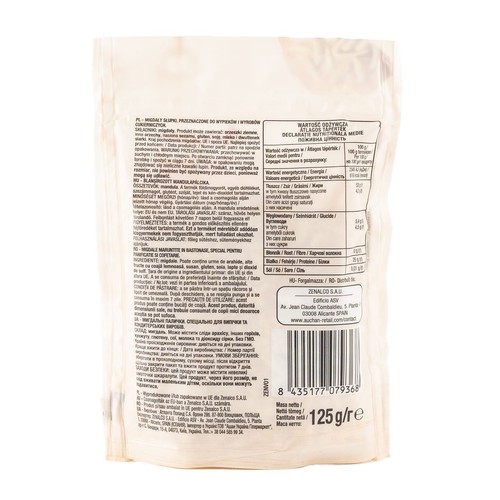 Migdały blanszowane w słupkach Auchan 125 g