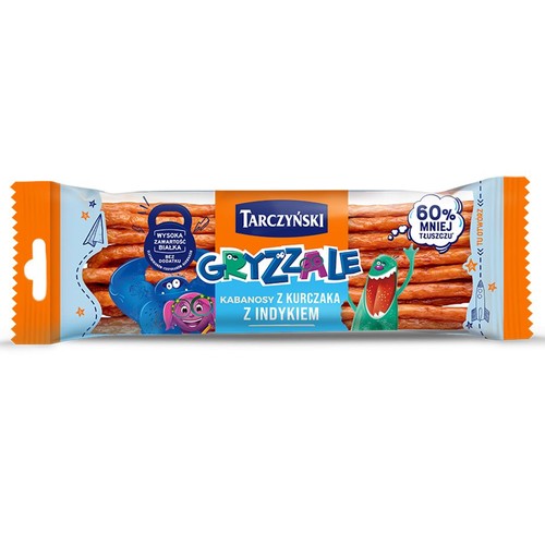 Gryzzale mini kabanosiki z kurczaka z indykiem Tarczyński 40 g