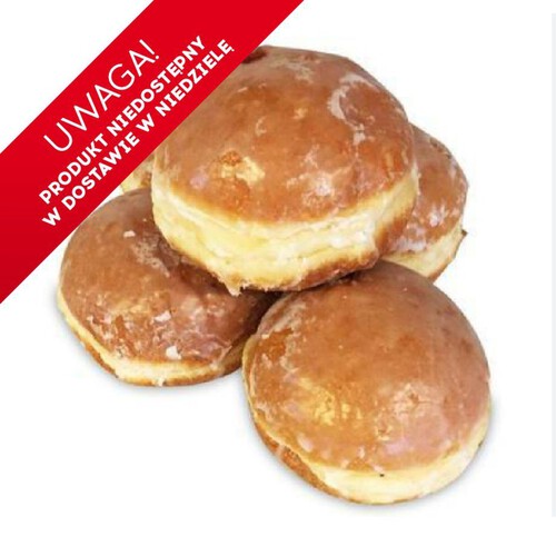 Pączek z nadzieniem wiśniowym w lukrze Cukiernia Auchan 80 g