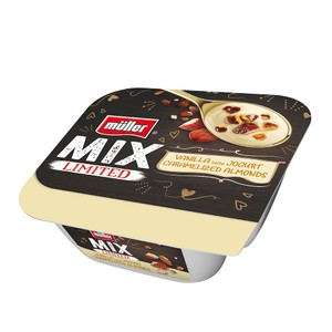 Mix Jogurt o smaku waniliowym z karmelizowanymi migdałami Müller 130 g