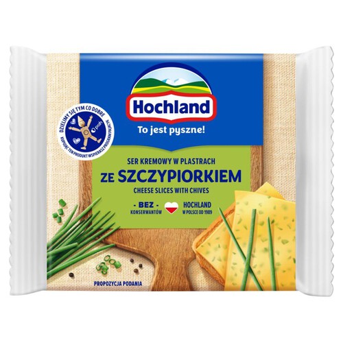 Ser topiony ze szczypiorkiem plastry Hochland 130 g