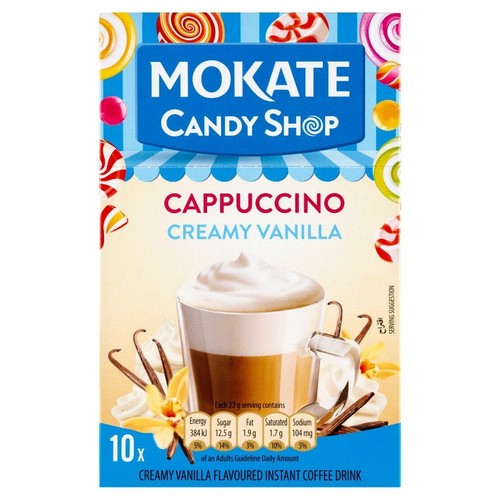 Cappuccino waniliowe z kremową pianką Candy Shop   Mokate 22 g