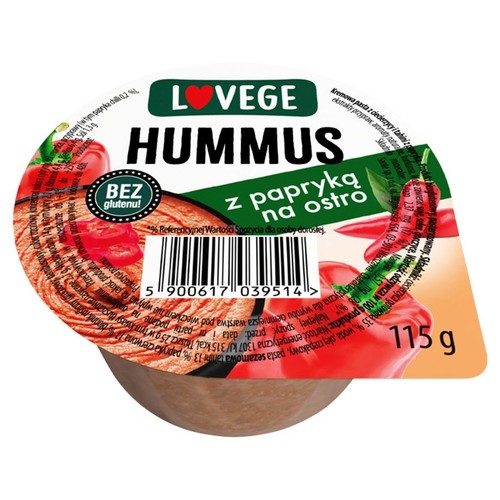Hummus z papryką na ostro bezglutenowy Sante 115 g
