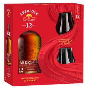 Whisky szkocka single malta 12YO Double Cask Matured alk. 40,0% alk. + 2 szklanki Aberlour 700 ml