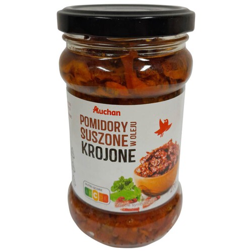 Pomidory suszone paski w oleju z ziołami Auchan 150 g