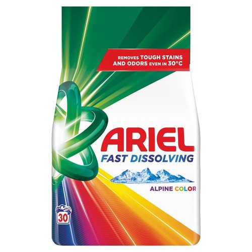 Proszek do prania Fast Dissolving Alpine Color 30 prań Ariel 1,65 kg