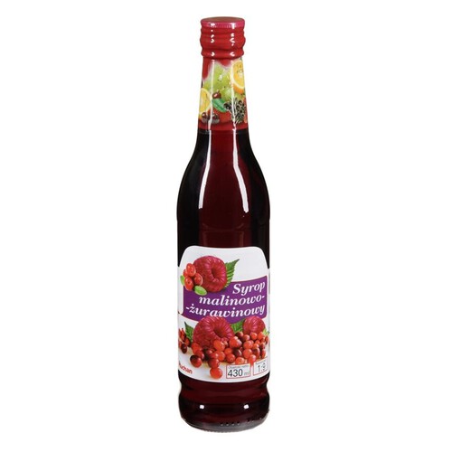 Syrop malinowo żurawinowy Auchan 430 ml