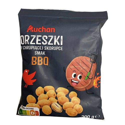 Orzeszki w chrupiącej skorupce bbq Auchan 200 g