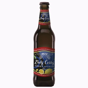 Piwo czeskie smakowe bezalkoholowe Cerny Citron o smaku cytrynowym alk. 0,0% obj. Zlaty Cesky 500 ml