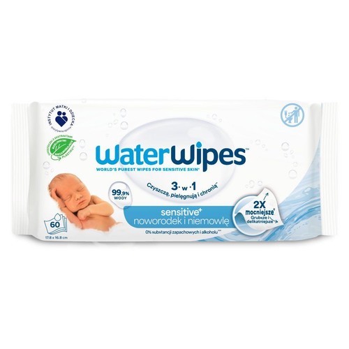 Chusteczki nawilżane  biodegradowalne  WaterWipes 60 sztuk