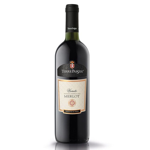 Wino Merlot czerwone wytrawne alk.12% obj.   TERRE PASSERI 750 ml