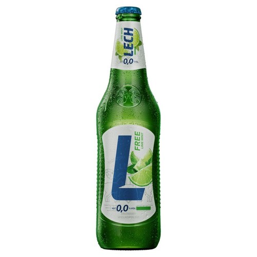 Piwo bezalkoholowe Free o smaku limonki i mięty alk. 0,0% obj.  Lech  500 ml