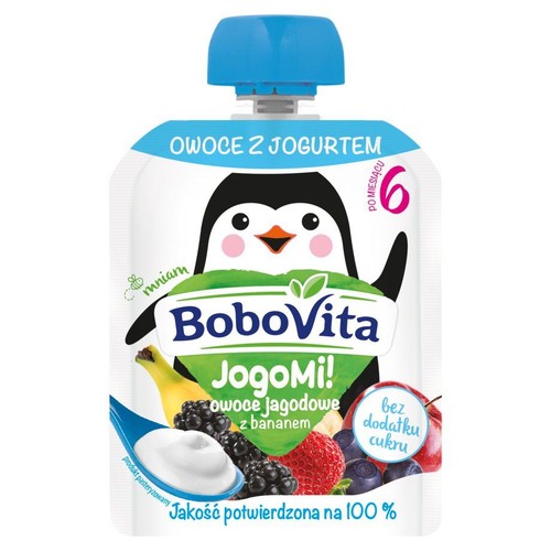 JogoMi owoce jagodowe z bananem po 6. miesiącu Bobovita 80 g 