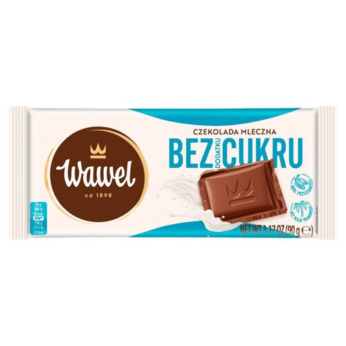 Czekolada mleczna bez cukru Wawel 90 g