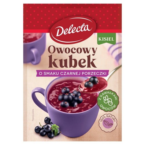 Owocowy kubek kisiel o smaku czarnej porzeczki Delecta 30 g