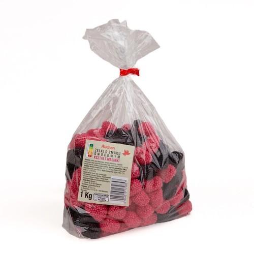 Żelki malinki o smaku owocowym Auchan 1 kg