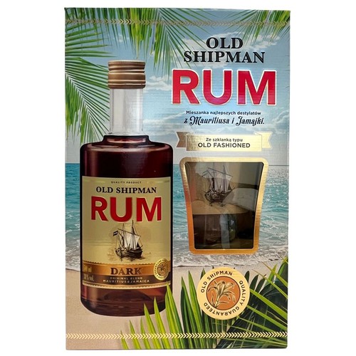 Rum ciemny Dark alk. 38,0% + szklanka Old Shipman 500 ml