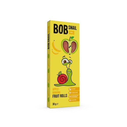 Rollsy owocowe bez dodatku cukru jabłko-banan  Bob Snail 30 g
