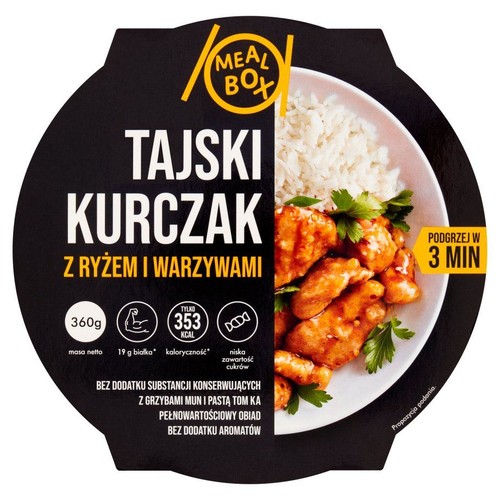 Tajski kurczak z warzywami i ryżem Meal Box 360 g