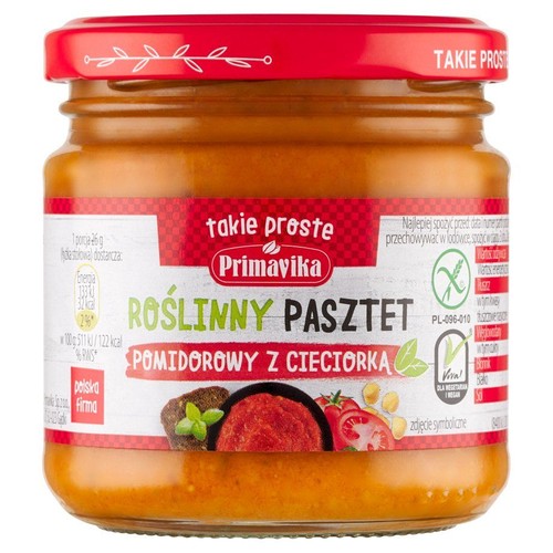 Pasta kanapkowa z cieciorki z pomidorami Primavika 160 g