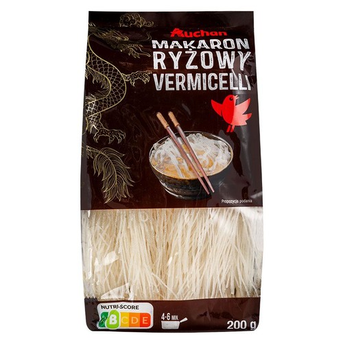 Makaron ryżowy w formie cienkich nitek Auchan 200 g