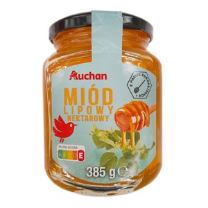 Miód nektarowy lipowy Auchan 385 g