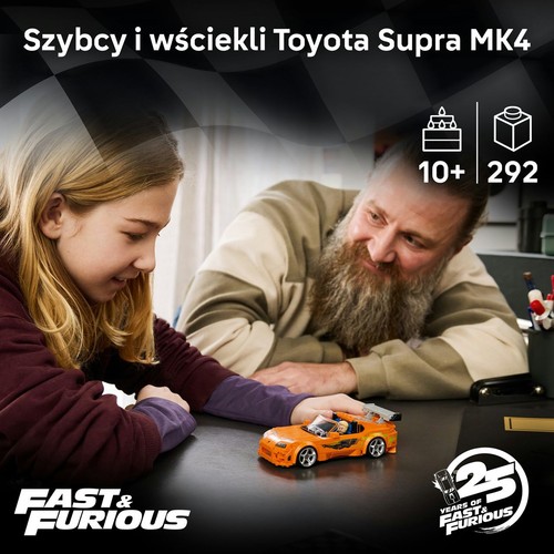 Speed Champions Szybcy i wściekli Toyota Supra MK4 77260 LEGO 1 sztuka