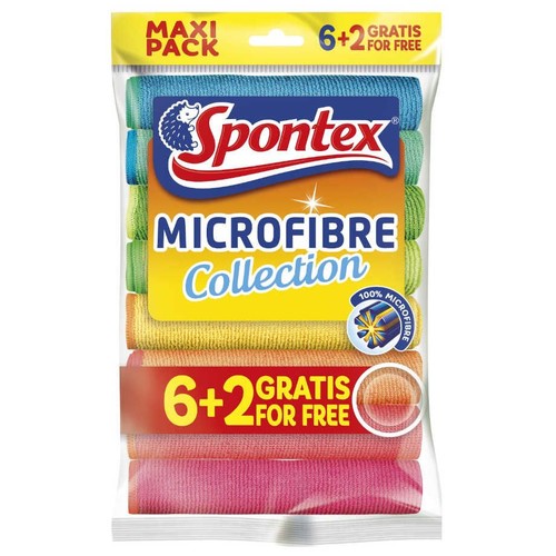 Ścierki z mikrofibry Spontex 8 sztuk