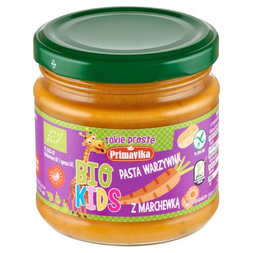 BIO Kids Pasta warzywna z marchewką Primavika 160 g